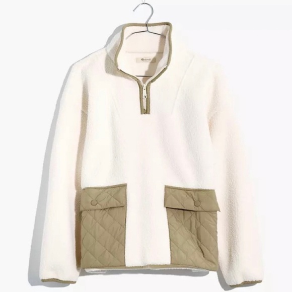 Madewell Jackets & Blazers - Madewell (Re)sourced Fleece Quilted-Pocket Popover Jacket